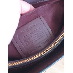 Coach Henkel/Crossbody Tasche Canvas Leder Braun-Schwarz
