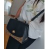 Coach Henkel/Crossbody Tasche Canvas Leder Braun-Schwarz