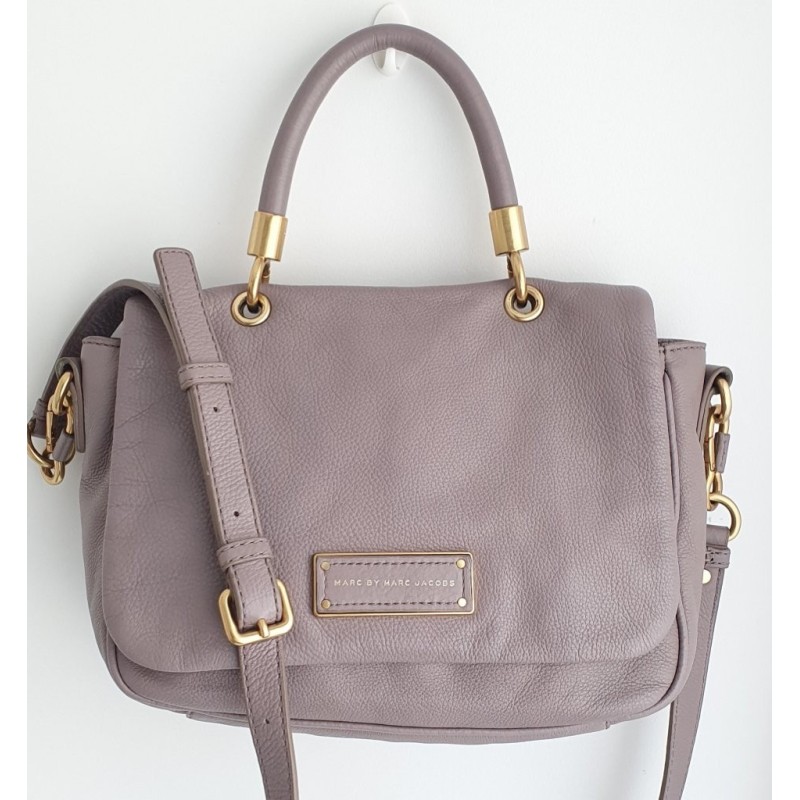 Marc By Marc Jacobs Henkel/Crossbody Tasche Taupe/Rosa Leder