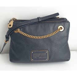 Marc Jacobs Kette Crossbody Tasche Soft Leder Schwarz
