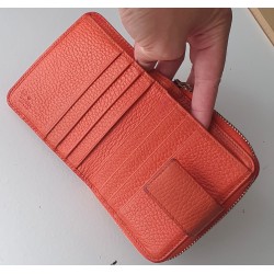 Gucci Portemonnaie Unisex Leder Canvas Braun-Orange