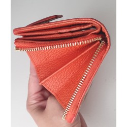 Gucci Portemonnaie Unisex Leder Canvas Braun-Orange