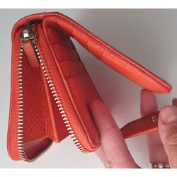 Gucci Portemonnaie Unisex Leder Canvas Braun-Orange