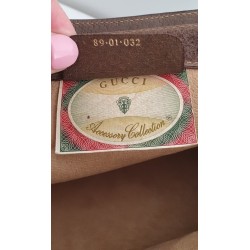 Gucci  Vintage Clutch/Crossbody Tasche Leder Braun