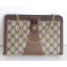 Gucci  Vintage Clutch/Crossbody Tasche Leder Braun