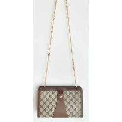 Gucci  Vintage Clutch/Crossbody Tasche Leder Braun