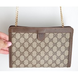 Gucci  Vintage Clutch/Crossbody Tasche Leder Braun