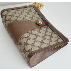 Gucci  Vintage Clutch/Crossbody Tasche Leder Braun