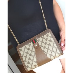 Gucci  Vintage Clutch/Crossbody Tasche Leder Braun