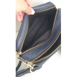 Marc Jacobs Snapshot Tasche aus Leder Navy Blau (Medium)