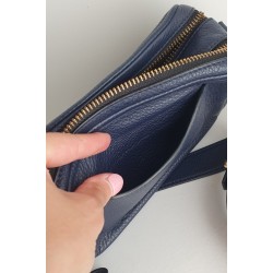 Marc Jacobs Snapshot Tasche aus Leder Navy Blau (Medium)