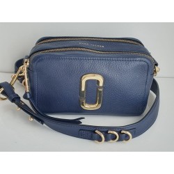 Marc Jacobs Snapshot Tasche aus Leder Navy Blau (Medium)