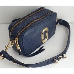 Marc Jacobs Snapshot Tasche aus Leder Navy Blau (Medium)