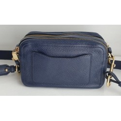 Marc Jacobs Snapshot Tasche aus Leder Navy Blau (Medium)