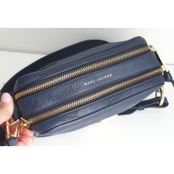 Marc Jacobs Snapshot Tasche aus Leder Navy Blau (Medium)