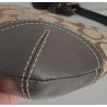 Coach Crossbody Tasche Canvas Leder Braun-Dunkelgrau