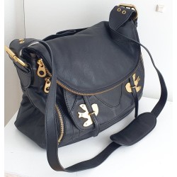 Marc by Marc Jacobs Natascha Crossbody Tasche aus Softleder Schwarz