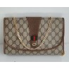 Gucci Vintage Clutch/Crossbody Tasche Leder Braun