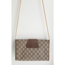 Gucci Vintage Clutch/Crossbody Tasche Leder Braun