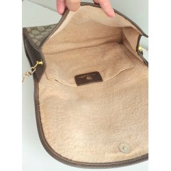Gucci Vintage Clutch/Crossbody Tasche Leder Braun