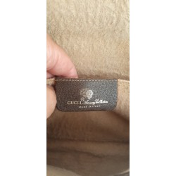 Gucci Vintage Clutch/Crossbody Tasche Leder Braun