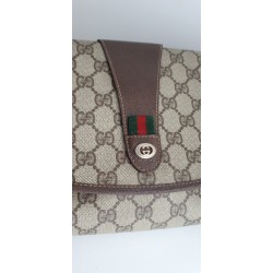 Gucci Vintage Clutch/Crossbody Tasche Leder Braun