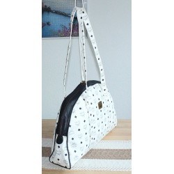 MCM Shopper/Reisetasche Weiss-Dunkelblau Gross GM