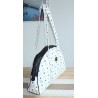 MCM Shopper/Reisetasche Weiss-Dunkelblau Gross GM