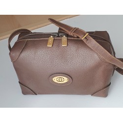 Gucci Vintage Umhängetasche Dunkelbraun (Chocolate) Leder
