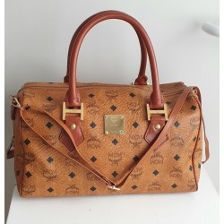 MCM Speedy Boston 30 Heritage Cognac Canvas