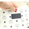 MCM Shopper/Reisetasche Weiss-Dunkelblau Gross GM