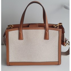 Tory Burch Tote Bag Textilgewebe Canvas in einem hellen Naturton