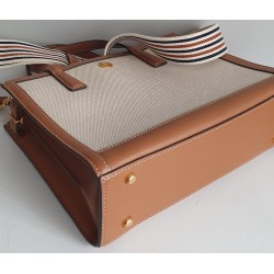 Tory Burch Tote Bag Textilgewebe Canvas in einem hellen Naturton