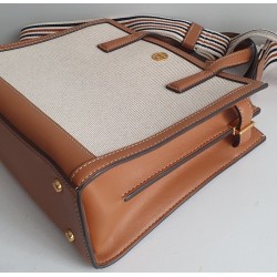 Tory Burch Tote Bag Textilgewebe Canvas in einem hellen Naturton