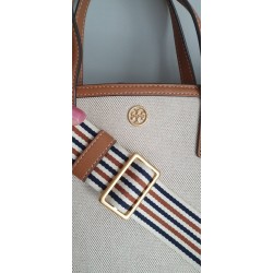 Tory Burch Tote Bag Textilgewebe Canvas in einem hellen Naturton