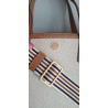 Tory Burch Tote Bag Textilgewebe Canvas in einem hellen Naturton