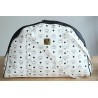 MCM Shopper/Reisetasche Weiss-Dunkelblau Gross GM