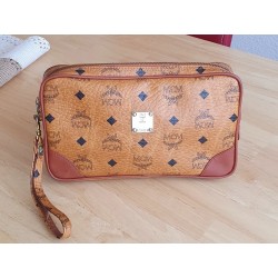 MCM Necessaire/Clutch Heritage Cognac Canvas