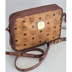 MCM Vintage Crossbody Tasche Cognac Canvas