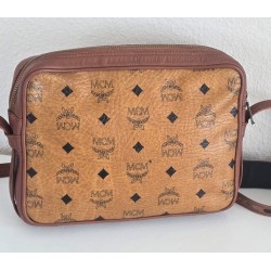 MCM Vintage Crossbody Tasche Cognac Canvas