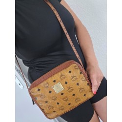 MCM Vintage Crossbody Tasche Cognac Canvas