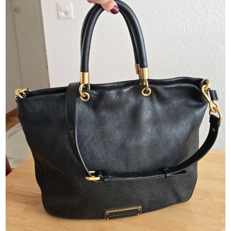 Marc Jacobs Henkel/Umhängetasche Softleder Schwarz