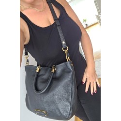 Marc Jacobs Henkel/Umhängetasche Softleder Schwarz