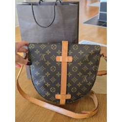 Louis Vuitton Chantilly GM Monogram Canvas  Umhängetasche Leder Braun