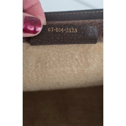 Gucci Vintage Clutch/Schulter Tasche Leder Braun
