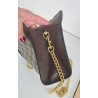 Gucci Vintage Clutch/Schulter Tasche Leder Braun