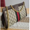 Gucci Vintage Clutch/Schulter Tasche Leder Braun