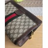 Gucci Vintage Clutch/Schulter Tasche Leder Braun