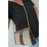Gucci Vintage Clutch/Schulter Tasche Leder Braun