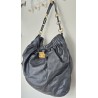 Marc Jacobs Henkel/Schultertasche Softleder anthrazit Glitzer/Schwarz